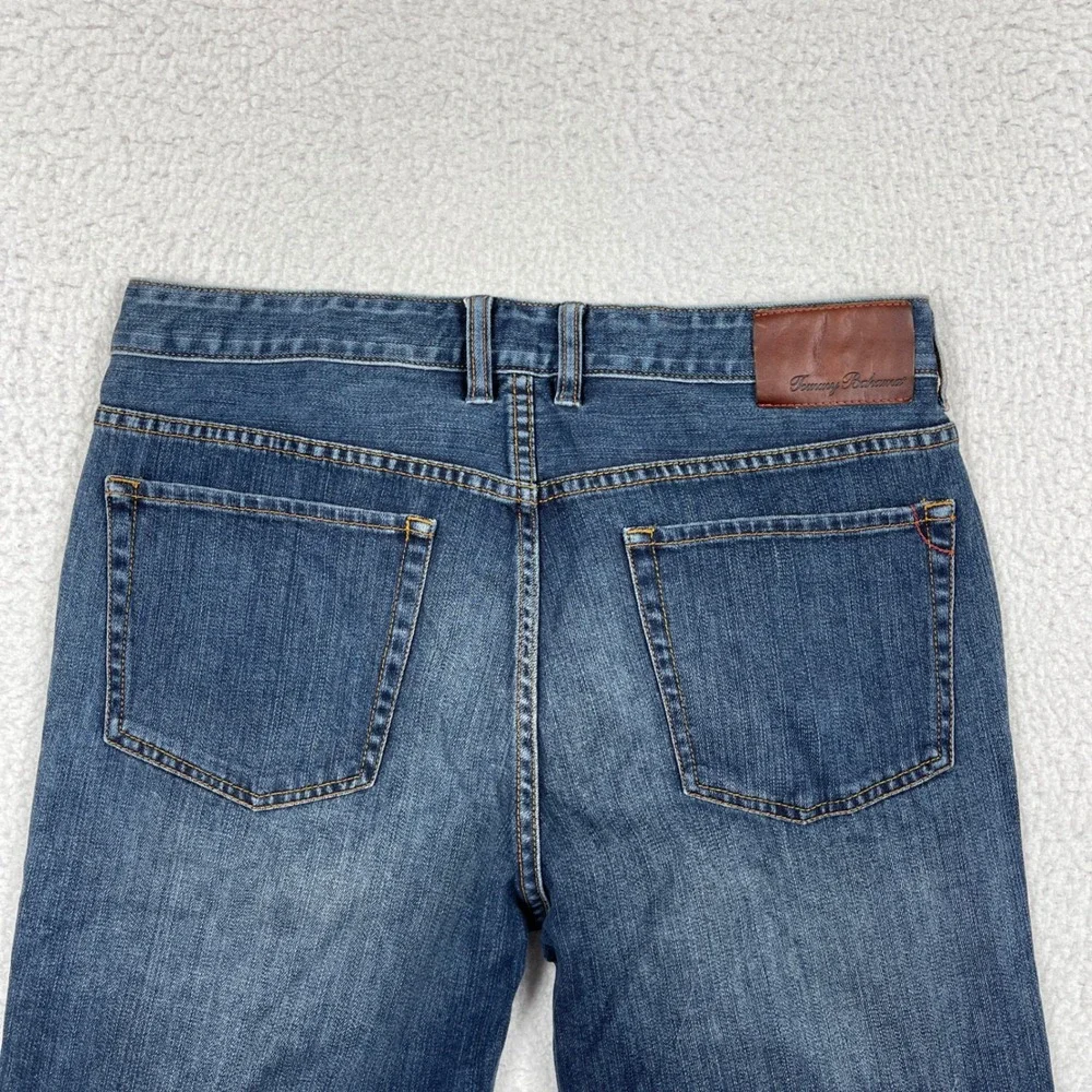 Tommy Bahama Jeans Mens 33x32 Blue Straight Leg Medium Wash Denim Casual Travel
